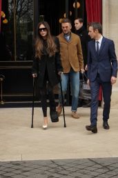 Victoria Beckham and David Beckham Leaving Thier Hotel in Paris 03/03/2024