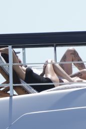Victoria Beckham Wears a Black Swimsuit For a Yacht Day in Miami 03/24/2024