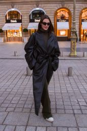 Vittoria Ceretti in a Black Outfit in Paris 02/28/2024