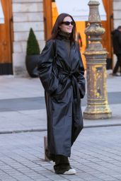 Vittoria Ceretti in a Black Outfit in Paris 02/28/2024