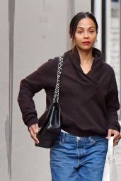 Zoe Saldana in Casual Outfit Shopping in Venice 03/06/2024