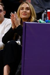 Adele and Rich Paul at LA Lakers Playoffs 04-27-2024