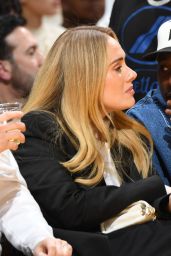 Adele and Rich Paul at LA Lakers Playoffs 04-27-2024