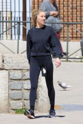 Amber Heard Jogs Through the Streets of Madrid 04-08-2024