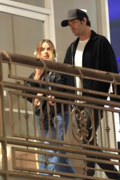 Ashley Benson and Her Husband Brandon Davis at Sushi Park in West Hollywood 04-24-2024