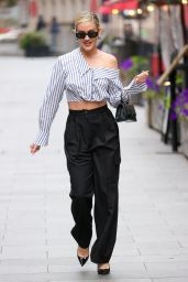 Ashley Roberts in a Short Shirt and Stylish Trousers in London 04-11-2024