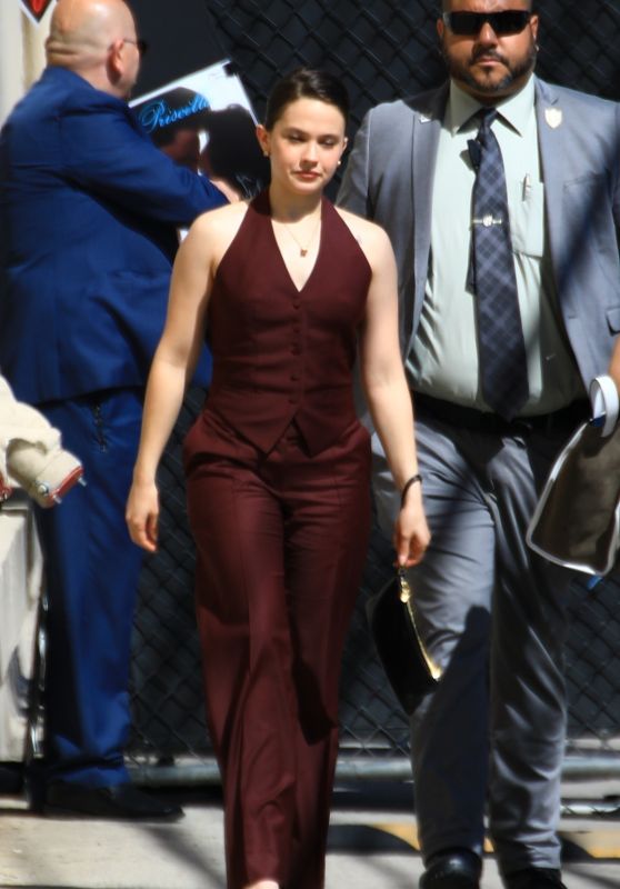 Cailee Spaeny Arriving for a Taping of Jimmy Kimmel Live in Hollywood 04/03/2024