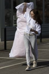 Chanelle Hayes Departing the Bridal Boutique in Wakefield 04-21-2024