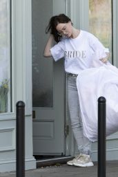 Chanelle Hayes Departing the Bridal Boutique in Wakefield 04-21-2024