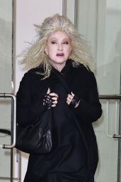 Cyndi Lauper Exits the Drew Barrymore Show in New York 04/03/2024