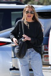 Dorit Kemsley in a Ripped Jeans and a Black Long Sleeve Tee in Burbank 04/02/2024