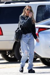 Dorit Kemsley in a Ripped Jeans and a Black Long Sleeve Tee in Burbank 04/02/2024
