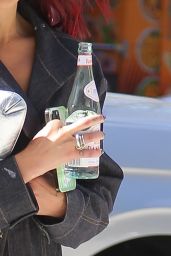 Dua Lipa in a Long Skirt With a Thigh-high Slit in NYC 04-23-2024