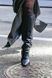 Dua Lipa in a Long Skirt With a Thigh-high Slit in NYC 04-23-2024
