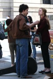 Elle Fanning at "A Complete Unknown" Filming Set in New Jersey 04-16-2024