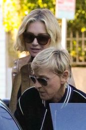 Ellen DeGeneres and Portia de Rossi Arrive For Comedy Show at Largo in Los Angeles 04/02/2024