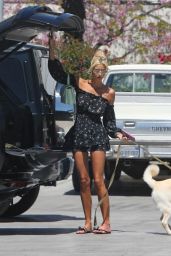 Emma Hernan Steps Out with Dog in West Hollywood: Sunny Day, Tanned Legs