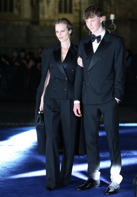 Eva Herzigova With Her Son at the Opening of the "Dal Cuore alle Mani" Show at Palazzo Reale in Milan 04/06/2024