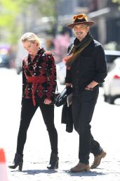 Gretchen Mol at "Miller By Marriage" Set in New York 04-23-2024