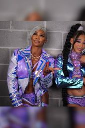 Jade Cargill and Bianca Belair - Backstage at a WWE Event 04-18-2024