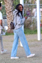 Jasmine Tookes Arriving at Coachella 04-13-2024