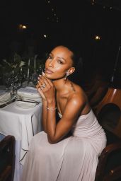 Jasmine Tookes Attends as Elsa Hosk Hosts Intimate Dinner with Revolve in Beverly Hills 04-28-2024