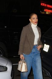 Jennifer Lopez Pairing a Stylish Blazer With Her Signature Flair Jeans in New York 04/06/2024