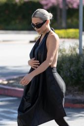 Kim Kardashian Debuts Stunning Ice Blonde Hair Transformation in Woodland Hills 04-28-2024