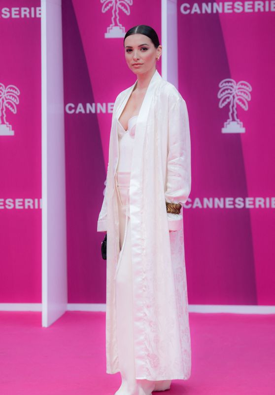 Kleofina Pnishi at CannesSeries Festival Pink Carpet in Cannes 06/04/2024