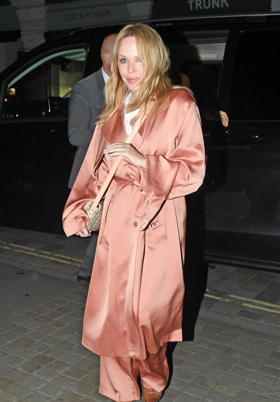 Kylie Minogue Night Out Style - Chiltern Firehouse in London 04-10-2024