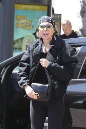 Lisa Rinna in a Black Ensemble During Grove Shopping Spree in Los Angeles 04/01/2024