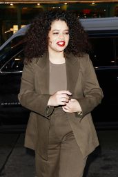 Lydia West Arrives at CBS Studios in New York 04/05/2024