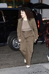 Lydia West Arrives at CBS Studios in New York 04/05/2024