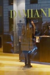 Madalina Ghenea Shopping at Damiani in Milan 04/04/2024