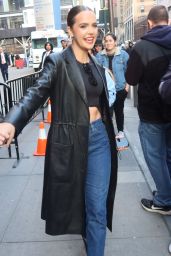 Madison Bailey Outside Madison Square Garden in NYC 04-22-2024