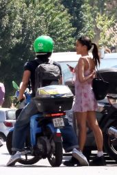 Maia Reficco With Her Boyfriend at a Restaurant in Rome 04-29-2024