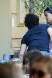 Maia Reficco With Her Boyfriend at a Restaurant in Rome 04-29-2024
