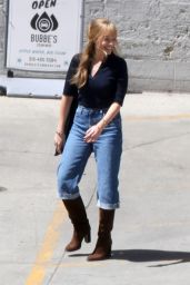 Margot Robbie Filming A Big Bold Beautiful Journey in Los Angeles 04-08-2024