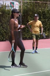 Meagan Camper and Pete Wentz Playing Doubles Together in LA 04-18-2024