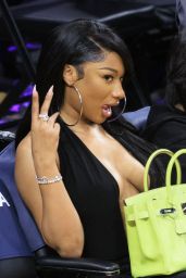 Megan Thee Stallion at NBA Game Between LA Lakers and the Minnesota Timberwolves in Los Angeles 04/07/2024