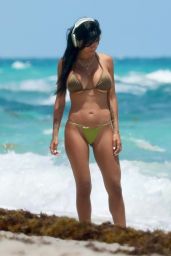 Mia Khalifa in a Bikini - Beach in Miami 04-16-2024