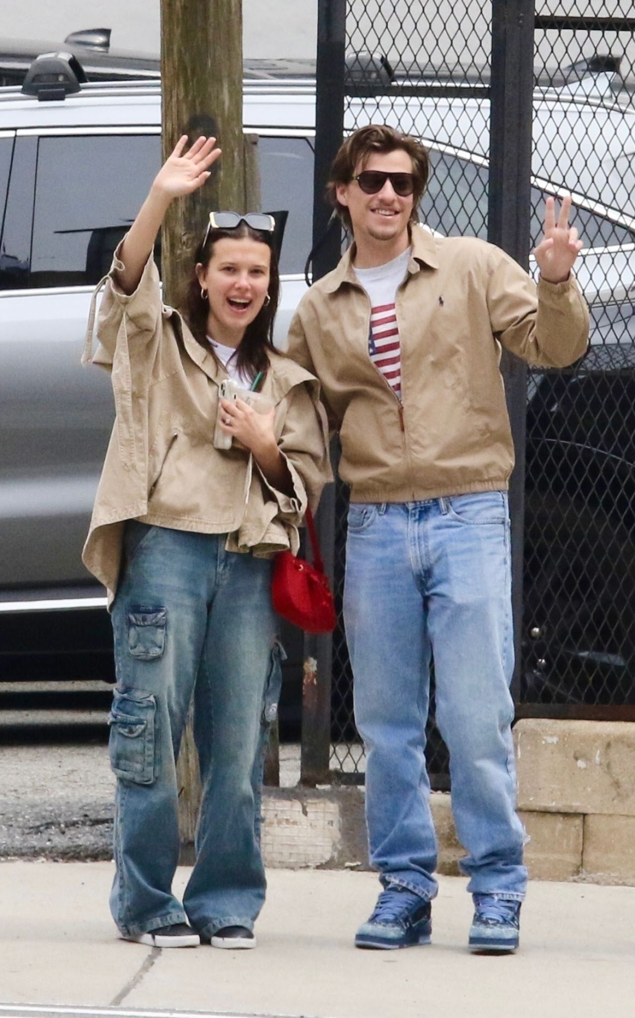 Millie Bobby Brown And Jake Bongiovi Coordinate In Style In New York 04 ...