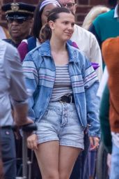 Millie Bobby Brown at "The Electric State" Filming Set in Atlanta 04/02/2024