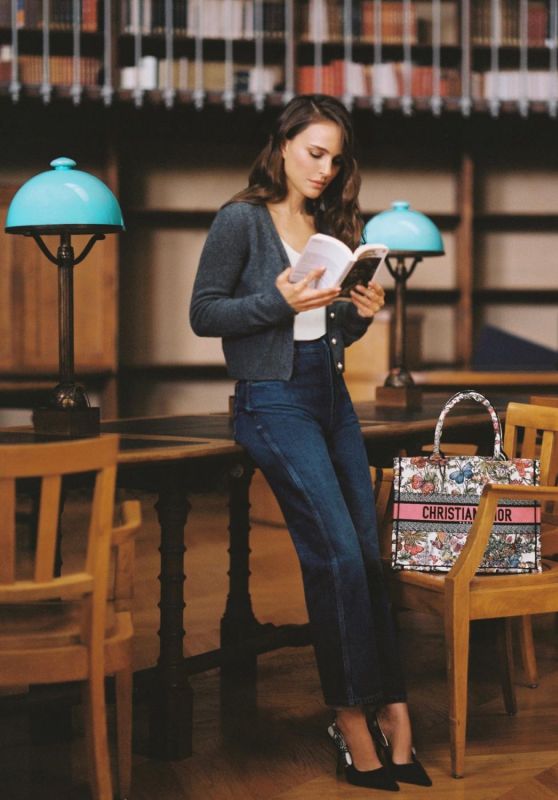 Natalie Portman - Dior Book Tote Club at French National Library in Paris, April 2024