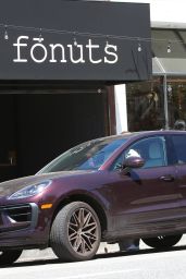 Nina Dobrev Using Crutches - Exited Fonuts Vegan Donut Shop in Los Angeles 04-27-2024