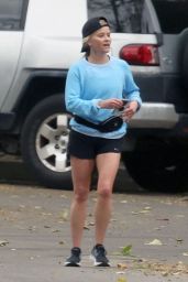 Reese Witherspoon Jogging in Brentwood 04-23-2024