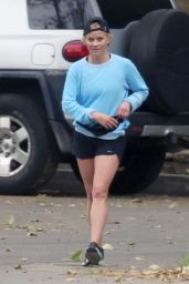Reese Witherspoon Jogging in Brentwood 04-23-2024