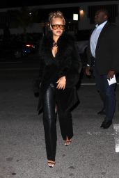 Rihanna in an All-black Ensemble at The Highlight Room in Hollywood 04/06/2024