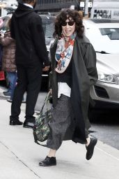 Sandra Oh Arrives at The Late Show With Stephen Colbert in New York 04-18-2024