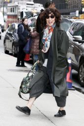 Sandra Oh Arrives at The Late Show With Stephen Colbert in New York 04-18-2024